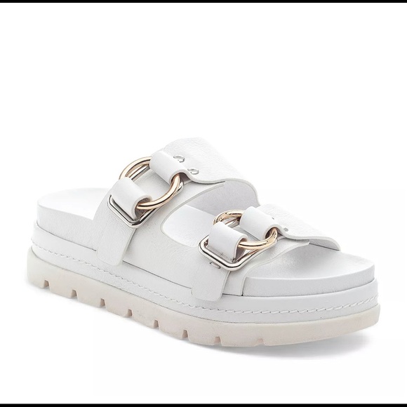 J/SLIDES Shoes - NWT J/SLIDES BAHA White Leather Sandal